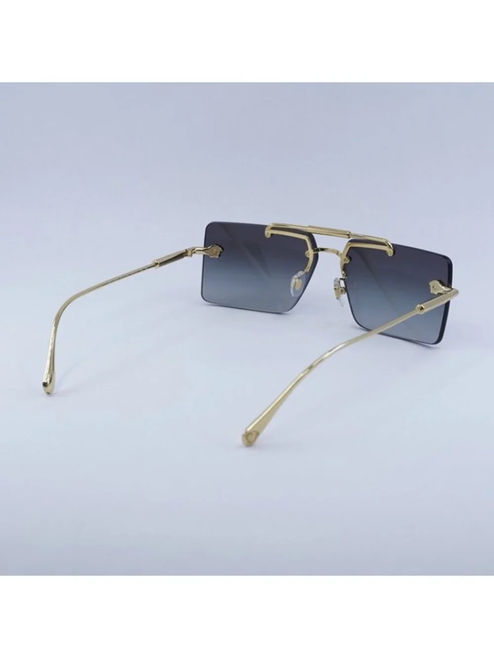 Versace VE2245 10028G Sunglasses Gold Rectangle Frame, Grey Gradient Lenses